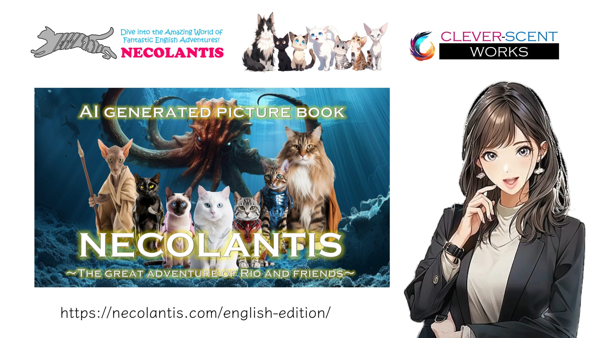 NECOLANTIS AI-picture book for English speakers and learners